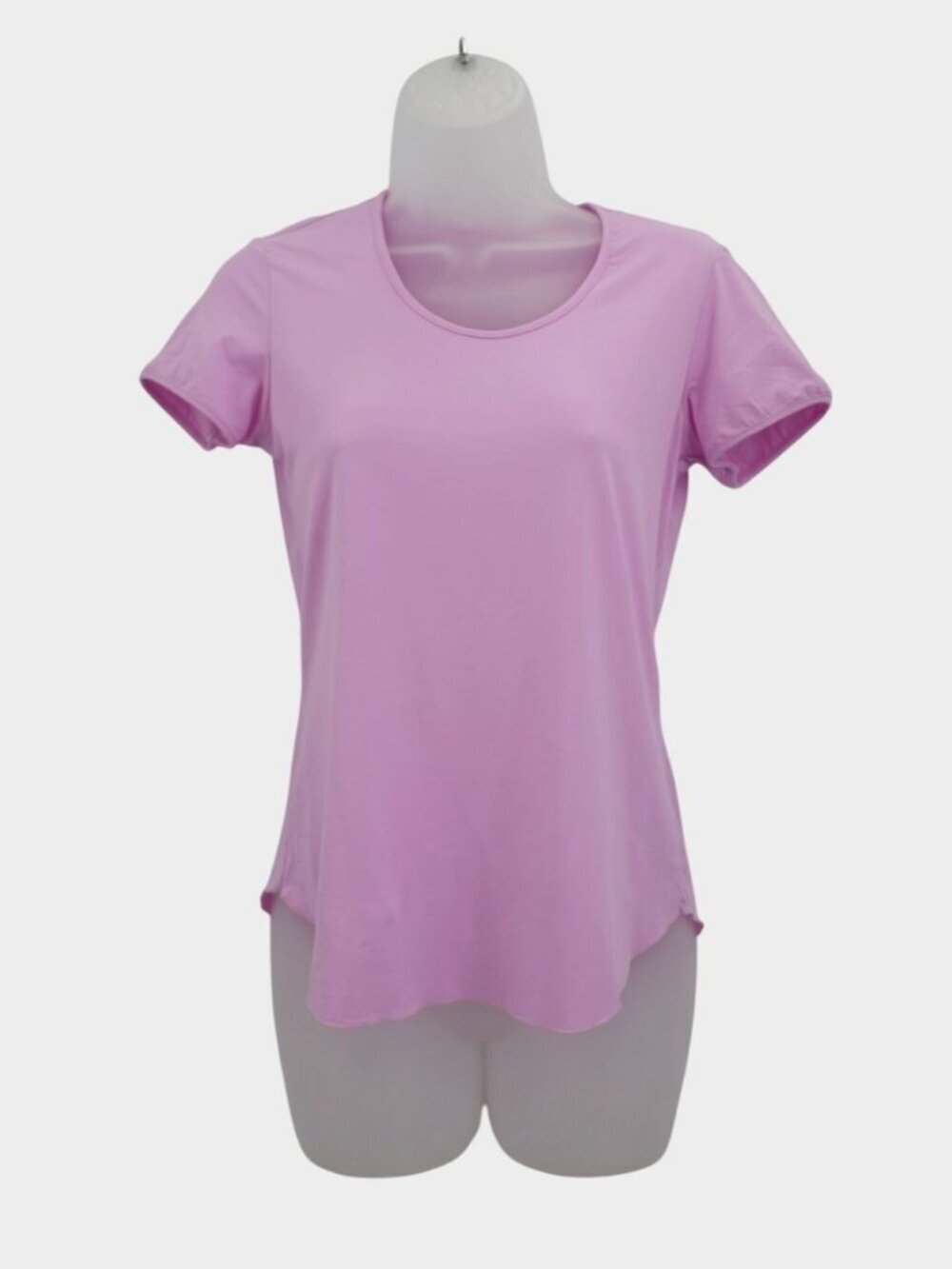 Denise Cronwall Women's Size XS Pink Short Sleeve Athletic Top Nylon Spandex